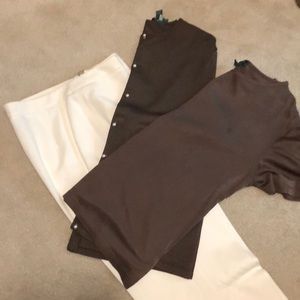 Slacks and two piece sweater set